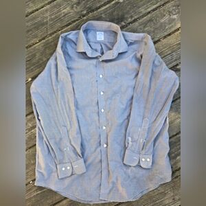 Brooks Brothers Blue and White Checkered Casual Button Down Shirt